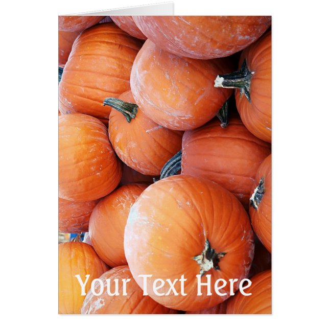 Falln Pumpkin Pile Hälsningskort (Framsidan)