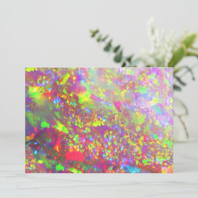 Falln Rainbow brasiliansk opal Inbjudningar (Stående Fram)