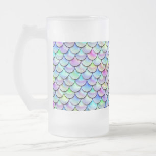 Falln Rainbow Bubble Sjöjungfru Scales Frostat Ölglas