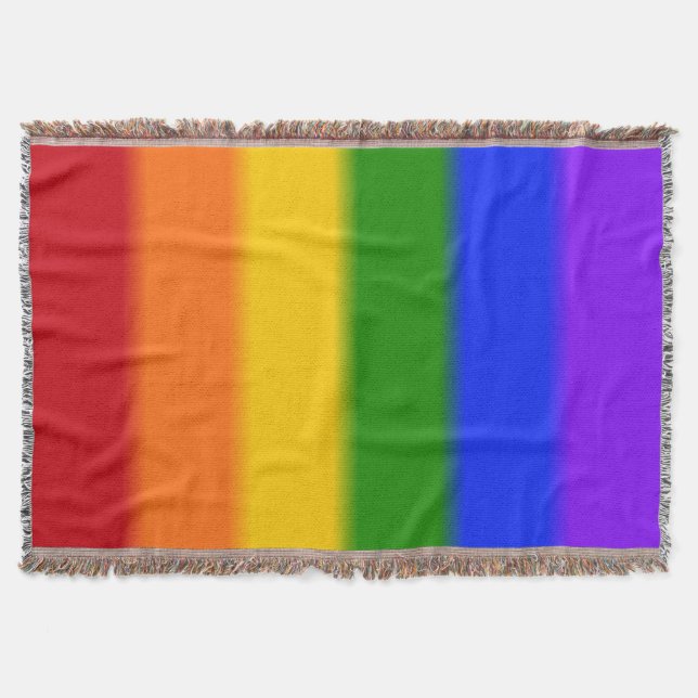 Falln Rainbow Gay pride Flagga Filt (Framsidan)