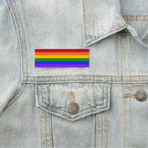 Falln Rainbow Gay pride Flagga Namnbricka
