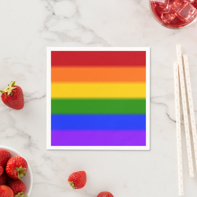 Falln Rainbow Gay pride Flagga Pappersservett (Insitu)