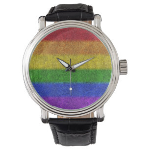 Falln Rainbow Glitter-övertoning Armbandsur