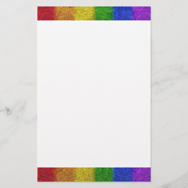 Falln Rainbow Glitter-övertoning Brevpapper (Framsida)