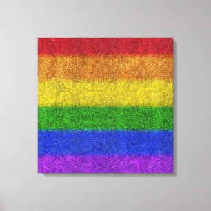 Falln Rainbow Glitter-övertoning Canvastryck