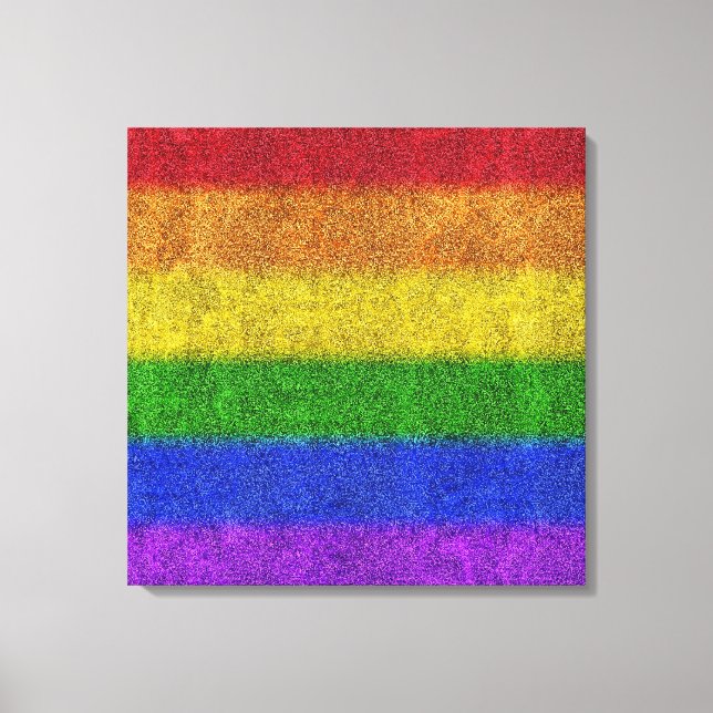 Falln Rainbow Glitter-övertoning Canvastryck (Framsida)