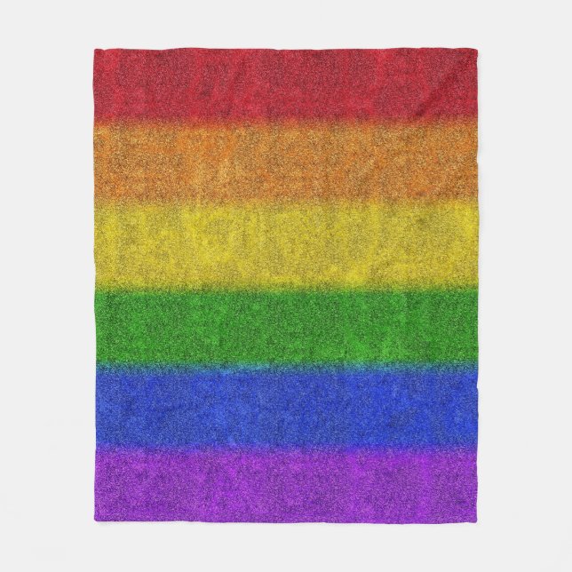 Falln Rainbow Glitter-övertoning Fleecefilt (Framsidan)