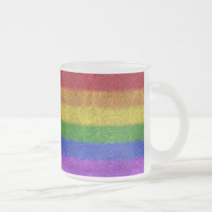 Falln Rainbow Glitter-övertoning Frostad Glasmugg