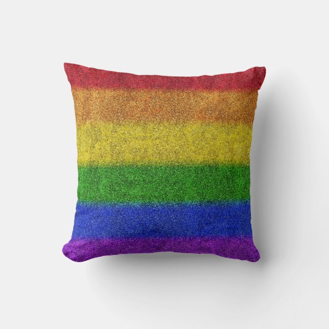 Falln Rainbow Glitter-övertoning Kudde (Framsida)