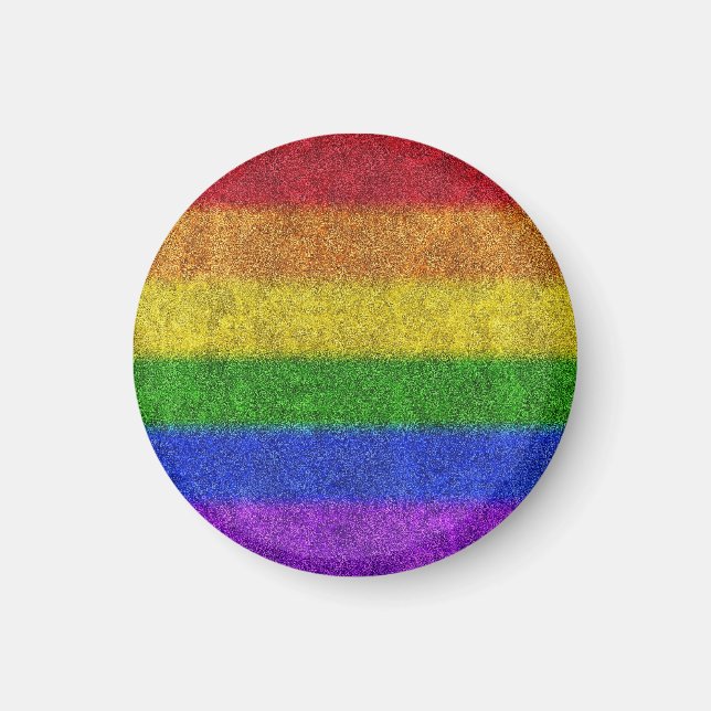 Falln Rainbow Glitter-övertoning Magnet (Framsidan)