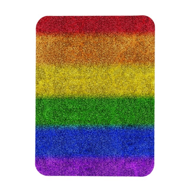 Falln Rainbow Glitter-övertoning Magnet (Vertikal)