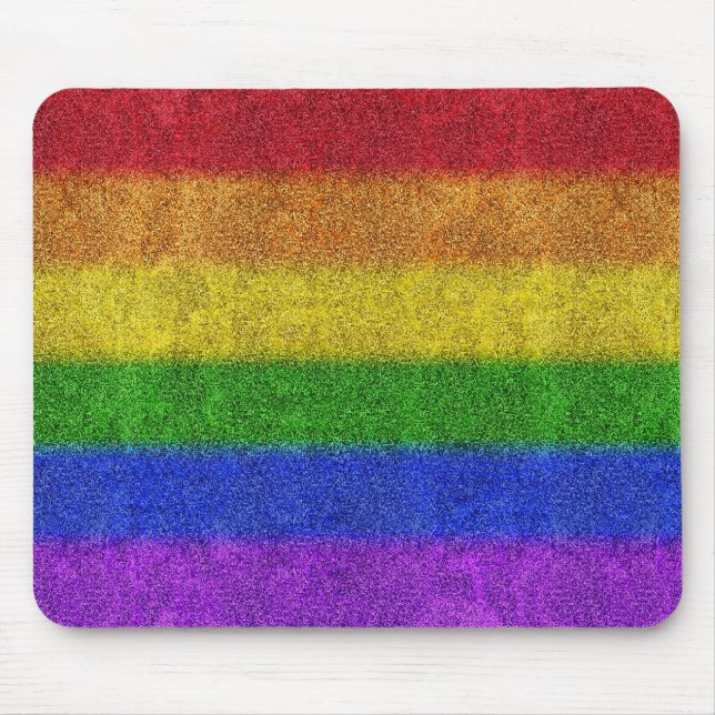 Falln Rainbow Glitter-övertoning Musmatta (Framsidan)