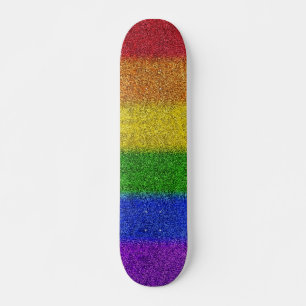 Falln Rainbow Glitter-övertoning Skateboard Bräda 19,5 Cm