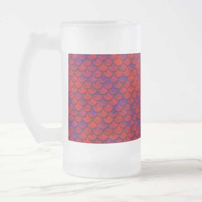 Falln Red and Lila Scales Frostat Ölglas (Vänster)