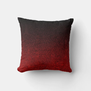 Falln Red & Black Glitter-övertoning Kudde
