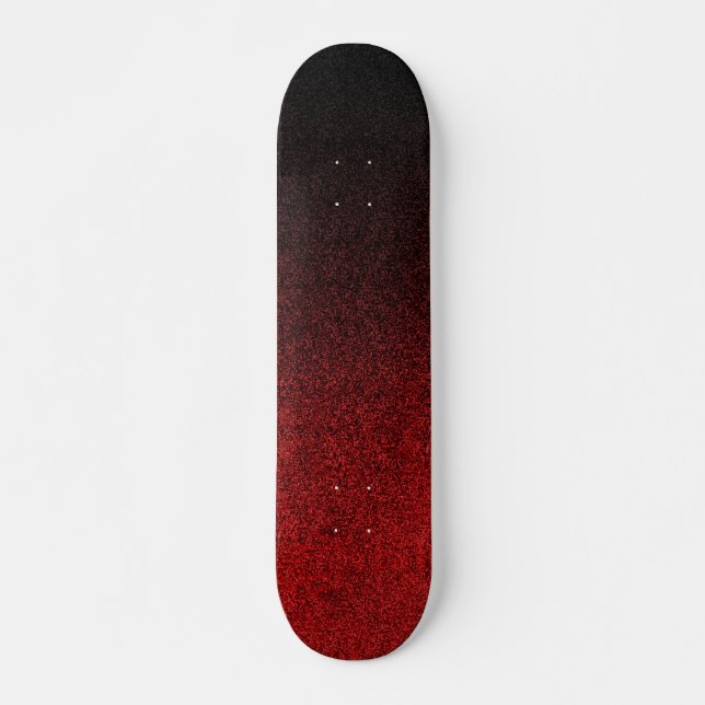 Falln Red & Black Glitter-övertoning Old School Skateboard Bräda 21,6 Cm (Framsida)