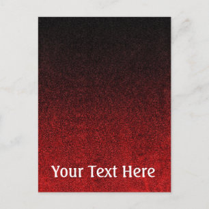 Falln Red & Black Glitter-övertoning Vykort