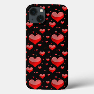 Falln Red Hearts (Du väljer Bakgrund Färg!)