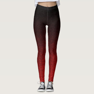 Falln röd & svart glitterlutning leggings