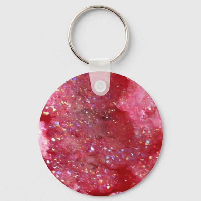 Falln Rosa Älva Crystals Nyckelring (Framsida)