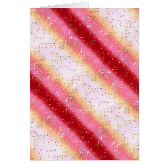 Falln Rosa Sakura Sunrise Hälsningskort (Framsidan)