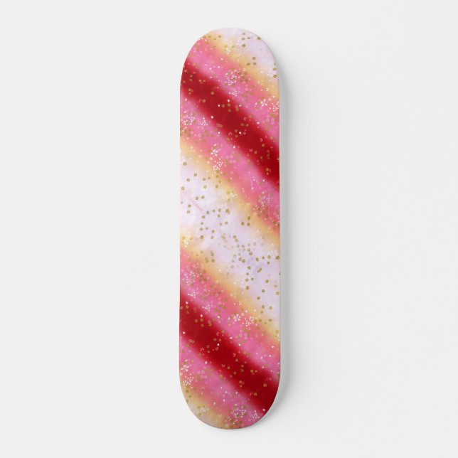 Falln Rosa Sakura Sunrise Old School Skateboard Bräda 18 Cm (Framsida)