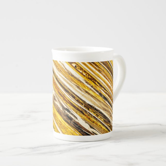 Falln Shimmering Gold Foil Benporslin Mugg (Framsida höger)