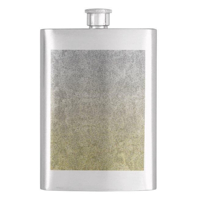 Falln Silver & Guld Glitter-övertoning Fickplunta (Framsidan)