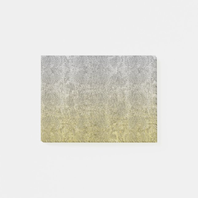 Falln Silver & Guld Glitter-övertoning Post-it Block (Framsida)