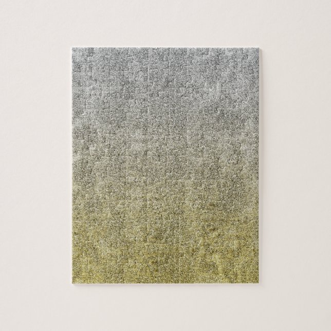 Falln silver & guld- glitterlutning pussel (Vertikal)