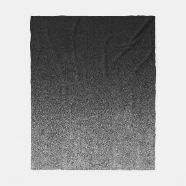 Falln Silver och svart Glitter-övertoning Fleecefilt (Framsidan)