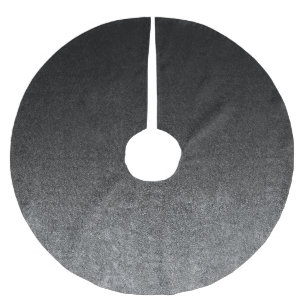 Falln Silver och svart Glitter-övertoning Julgransmatta Borstad Polyester