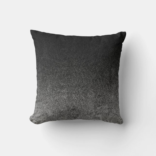 Falln Silver och svart Glitter-övertoning Kudde (Framsida)