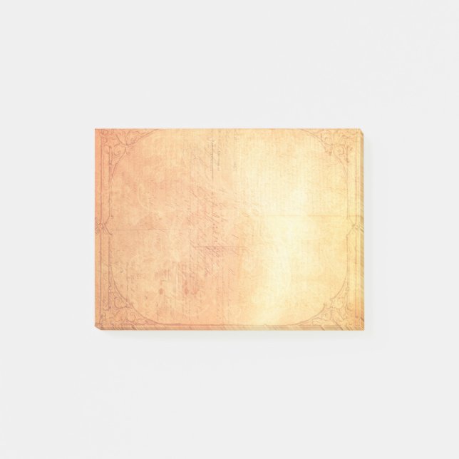 Falln Swirl-Åldras Papper Post-it Block (Framsida)