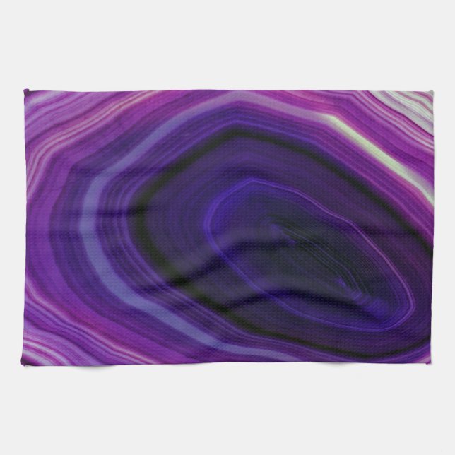 Falln Swirled Lila Geode Kökshandduk (Horisontell)