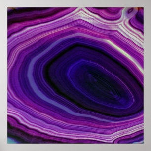Falln Swirled Lila Geode Poster