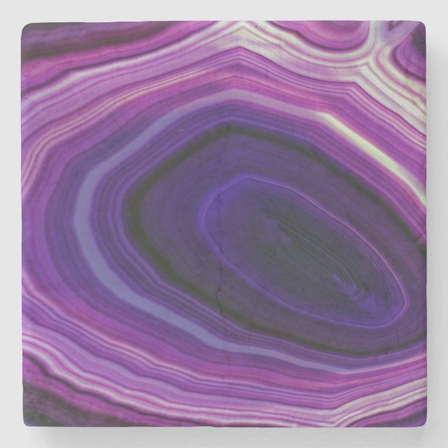 Falln Swirled Lila Geode Stenunderlägg (Framsidan)