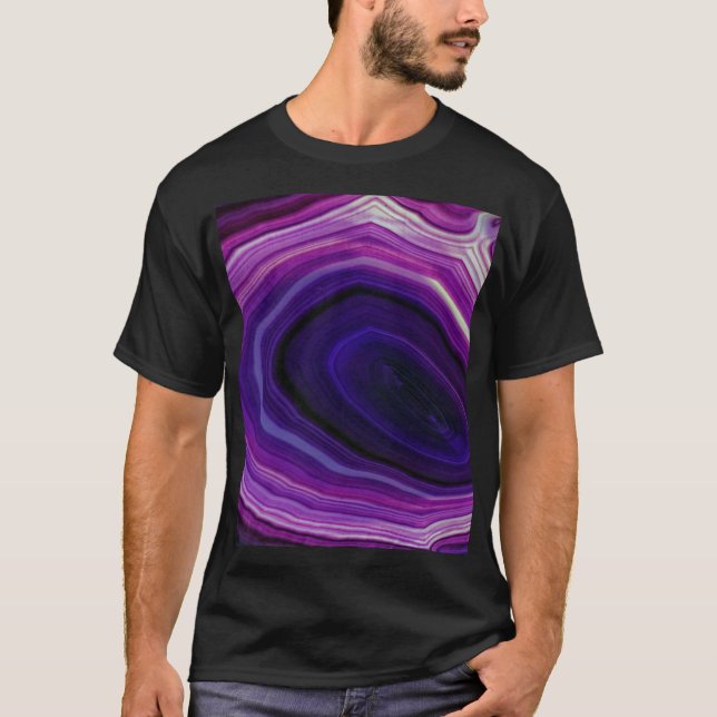 Falln Swirled Lila Geode T Shirt (Framsida)
