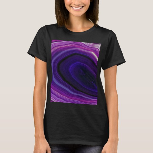 Falln Swirled Lila Geode T Shirt (Framsida)