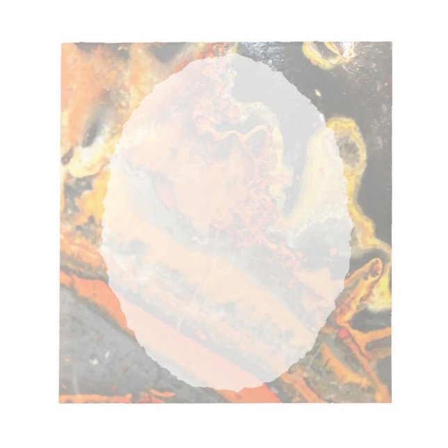 Falln Swirled Orange Stones Anteckningsblock (Framsida)