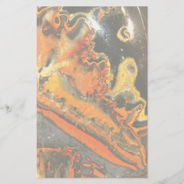 Falln Swirled Orange Stones Brevpapper (Framsida)