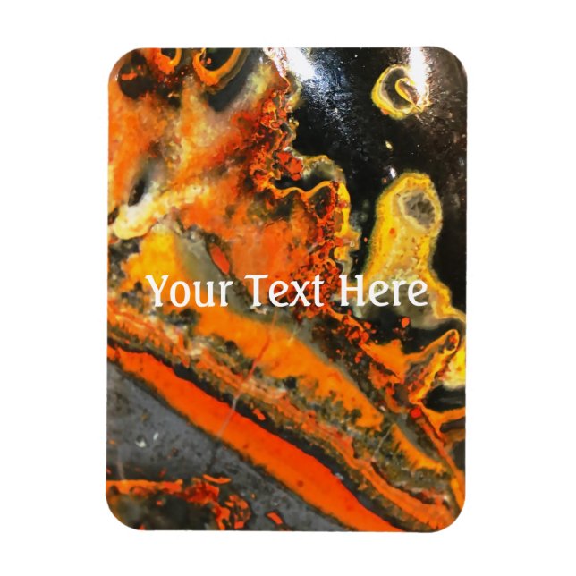 Falln Swirled Orange Stones Magnet (Vertikal)