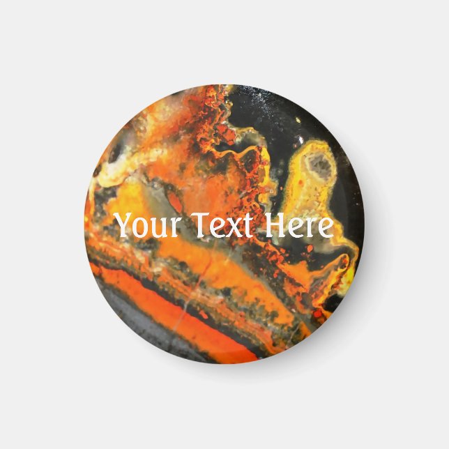 Falln Swirled Orange Stones Magnet (Framsidan)