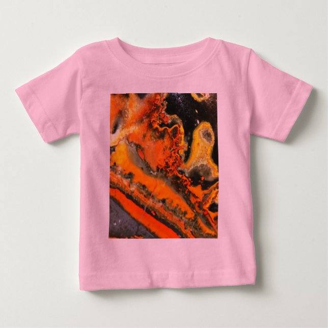 Falln Swirled Orange Stones T Shirt (Framsida)