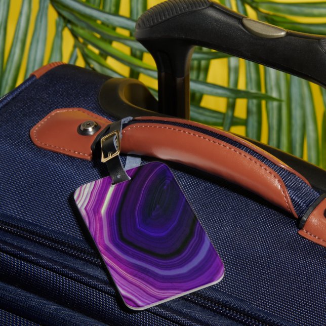 Falln Swirled Purple Geode Bagagebricka (Framsida Insitu 1)