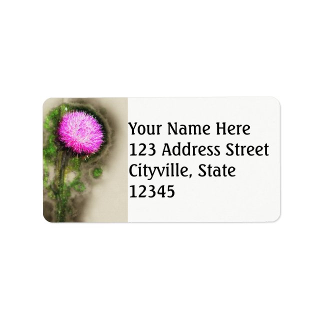 Falln Thistle Magic Adressetikett (Framsidan)