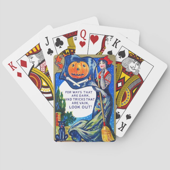 Falln-titta ut Halloween-tid Kortlek (Baksidan)