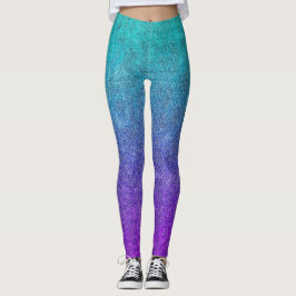 Falln Tropical Dusk Glitter Gradient Leggings