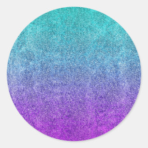 Falln Tropical Dusk Glitter Gradient Runt Klistermärke