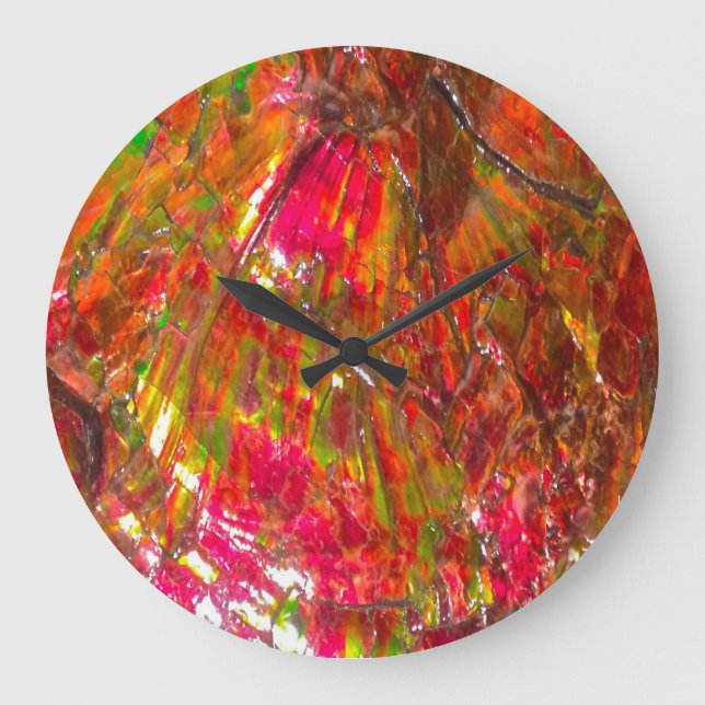 Falln Tropical Sunset Ammolite Stor Klocka (Framsida)
